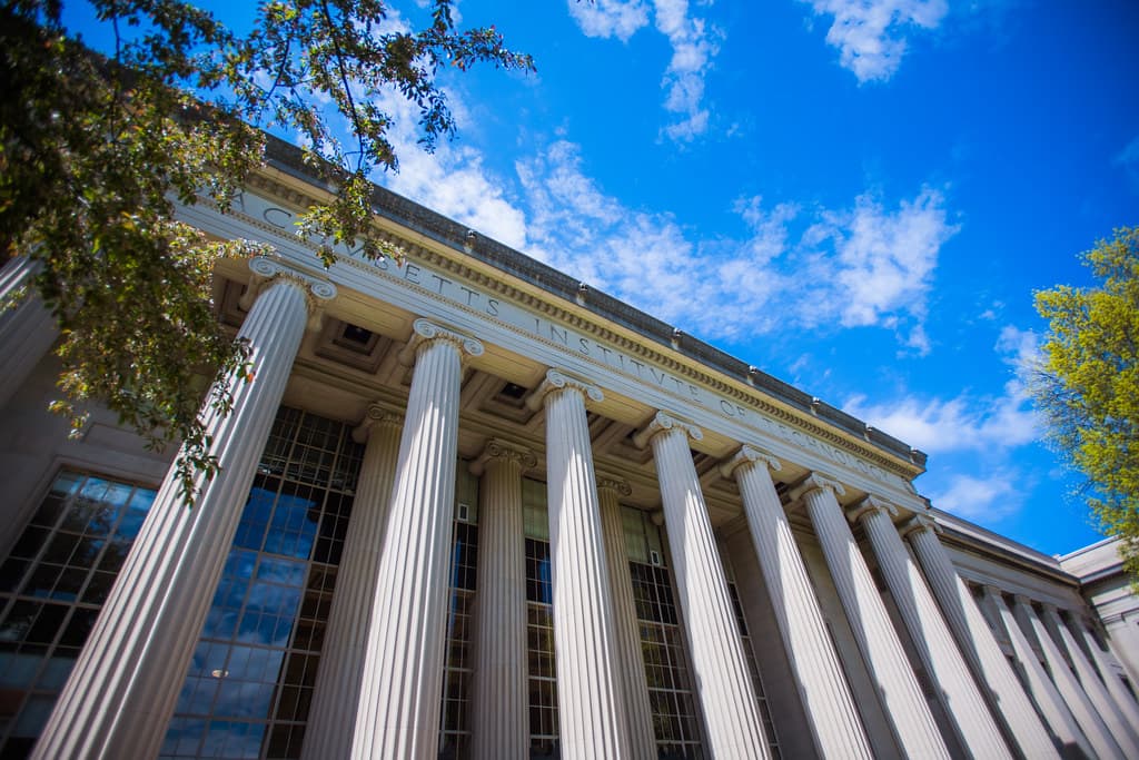 A view of the entablature of MIT's Great Dome