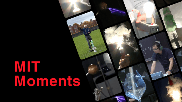 Collage titled ‘MIT Moments’ featuring screenshots of various dynamic videos, including scientific experiments and technological demonstrations.