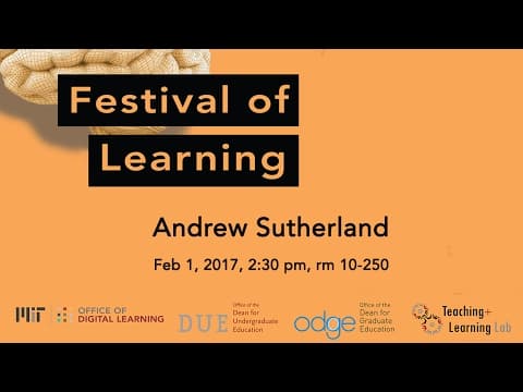 Video thumbnail for Festival of Learning 2017, Andrew Sutherland. Duration: 47:58. Topics: Digital Learning · Educational Technology · Education & Teaching