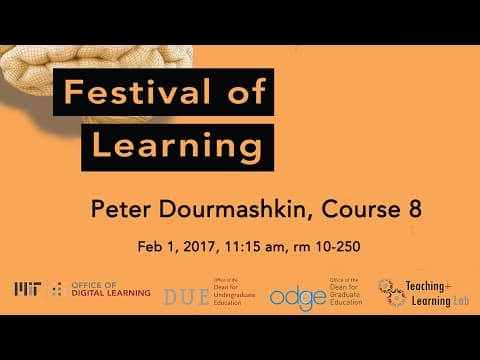 Video thumbnail for Festival of Learning 2017 Peter Dourmashkin. Duration: 16:28. Topics: Digital Learning · Educational Technology · Education & Teaching