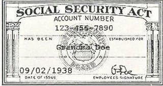 A scan of a Social Security card.
