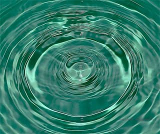 Photo of ripples in water.