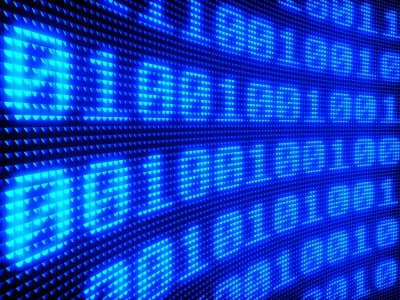 Digital display with binary code.