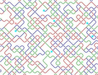 Lots of color strings connected in different ways.