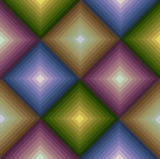 A pattern of diamond shapes in gradated colors